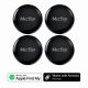Fekete Smart Tag – Apple Find My / Android Find Hub kompatibilis nyomkövető biléta (4db)